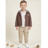J15572: Boys Bench Hooded Woven Shacket, Top & Cargo Pant Outfit (2-6 Years)